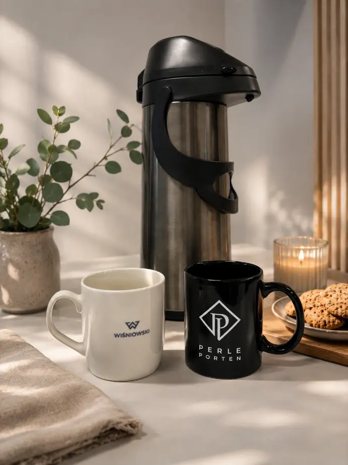 Wisniowski og Perleporten — kaffe klar for kundene